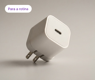 Carregador USB-C compacto branco
